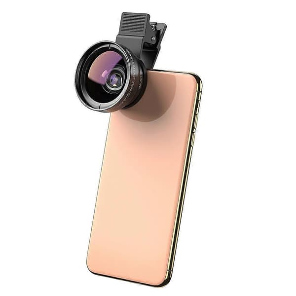 APEXEL 0.45x Universal Super Wide Angle 12.5x Macro SLR Effect External Camera Lens for Phone