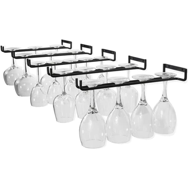 Hængende glasholder med 5 skinner til 13-18 glas 30x5x2cm Vinglasholder