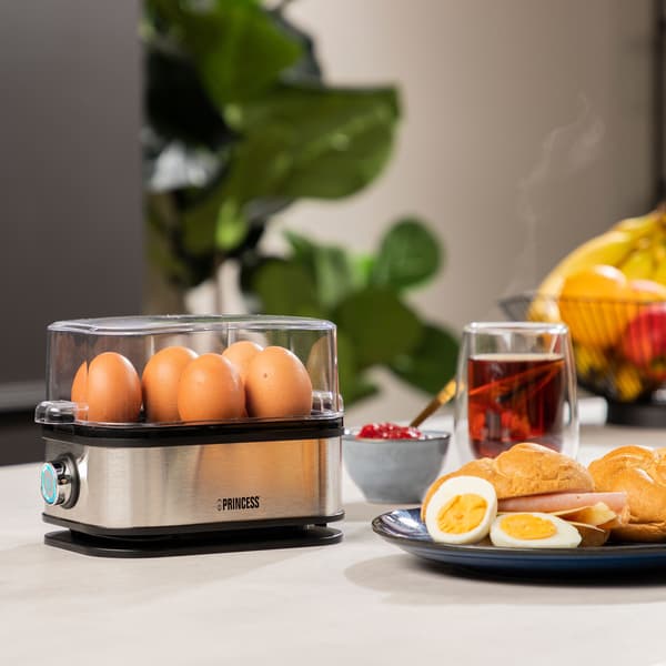 Æggekoger 6 æg 400 Watt Rustfrit stål Svart, Silver 400