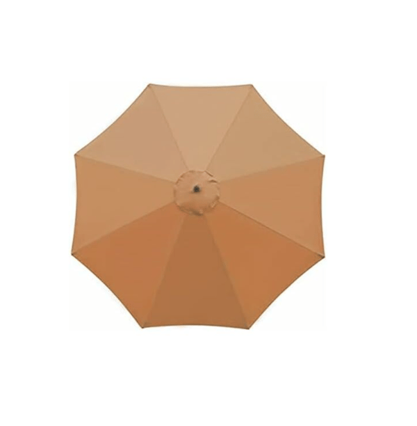 (Khaki) Haveparasol med 6 robuste ribber, Strandparasol, Have