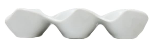 Mini Porcelænsskål - Praktisk Tredelt - 12-pak Vit 3000