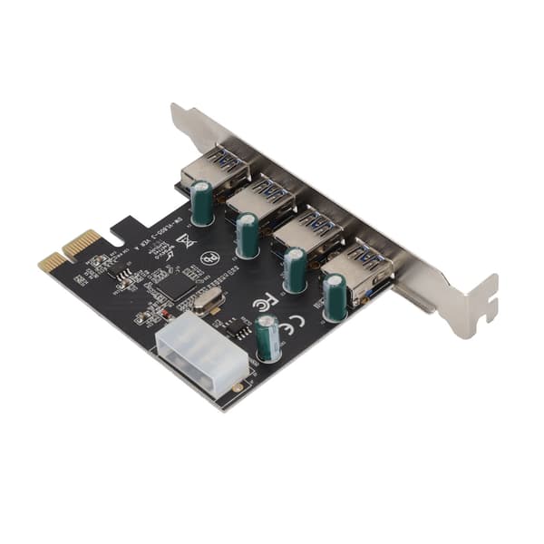 PCIE til USB3.0 udvidelseskort 4 porte PCI Express X1 interface højhastigheds stabil transmissionsadapterkort