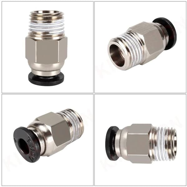 PC4-M10 Pneumatisk konnektor til PTFE-slanger 10 stk. Lige kobling kompatibel med 3D-printere