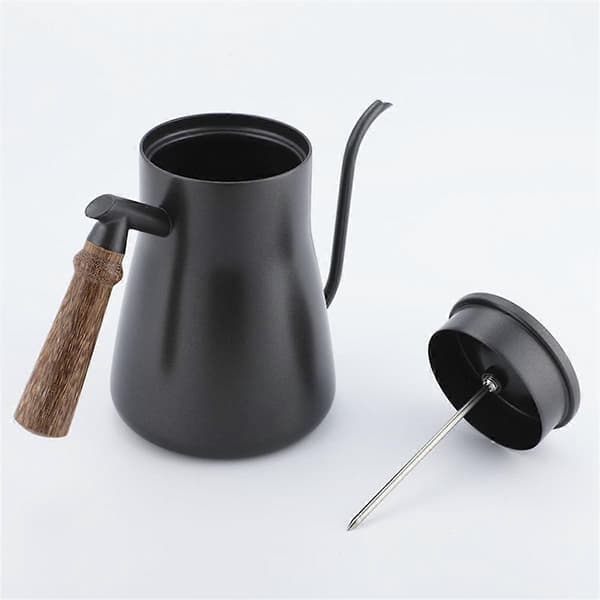 Pour Over Kettle with Wooden Handle, Narrow Spout, Drip Coffee, Manual Pour Over Kettle C