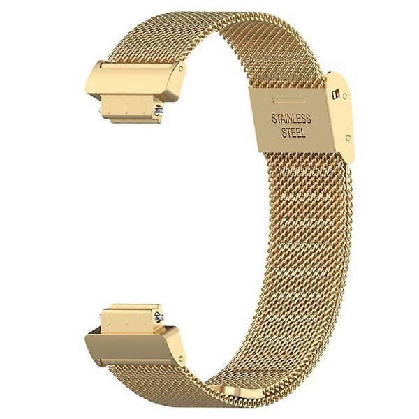 Til Fitbit Inspire 3 Fintmasket Urrem i Rustfrit Stål Erstatningsurrem til Smartwatch med Spænde - Guld Gold