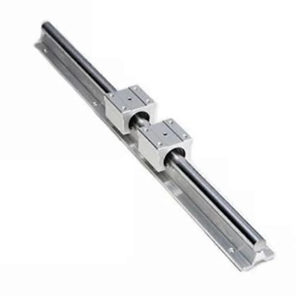 Lineære skinner og lejer, 1 stk. lineær styreskinne 500 mm + 2 stk. lineære lejer 12 mm glideblok SBR12UU