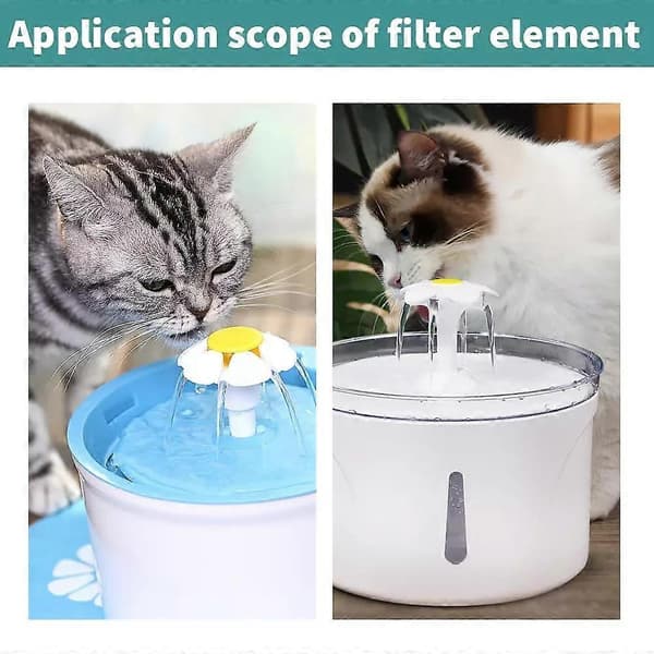 12 stk. kæledyr hund kat vandfontæne filter blomst erstatningsfilter drikkevand