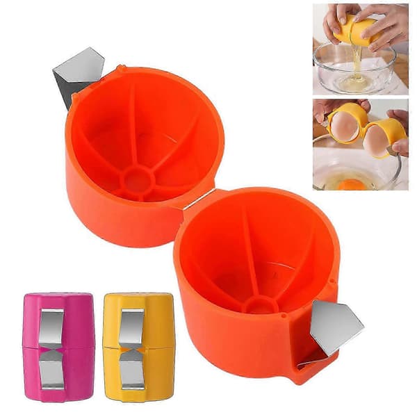 Eggåpner Knekker Separator Verktøy Håndholdt Eggeskallbryter Kutter Eggtoppfjerner Kjøkkenutstyr for Kylling-, And- og Gåseegg Rosa Pink