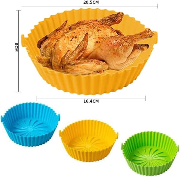 Airfryer silikongryte, 2 stk. airfryer bakeform, airfryer silikon