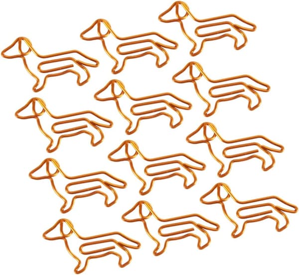 xjxj--50 stk binders Dyre-dachshundformede bokmerker (oransje)