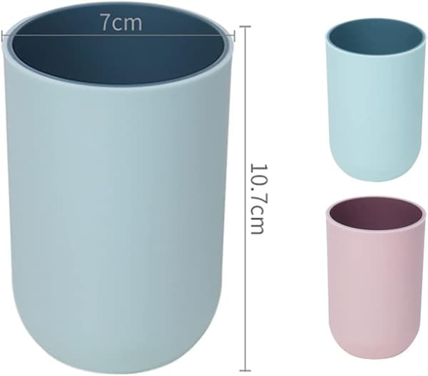 2-pack tandborstmugg, enkel design badrumssköljningsmugg, för resor, camping, badrum, städade badrumstillbehör