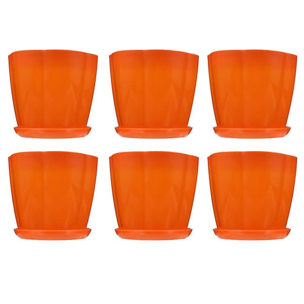 6 set mini flower pot and saucer tray succulent planter decorative flower pot
