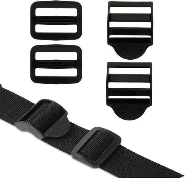 [PLPL] Backpack Replacement Buckles - Set of 5 - Backpack Replacement Buckles - Adjustable - Black Backpack Slider Buckles