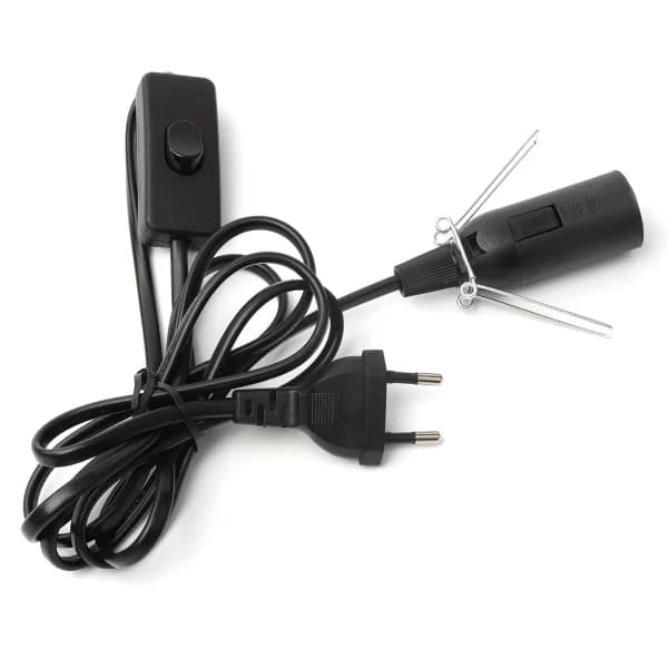 Ledning med bryter for saltlampe - 1,8 m - Sokkel for saltlampe