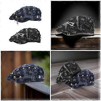 Sofistikerede unisex-hatte, dramatisk hat, gade-trend, temperament, trendy hat til musikfestivaler og afslappede udflugter (Stil 2)