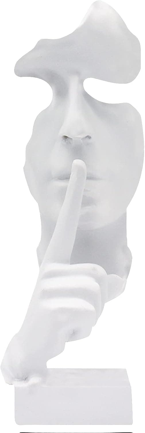 Stillhet er gull Tenkerstatue, Moderne og Enkel Harpiksartikkel