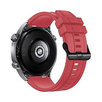 Silikoniranneke Huawei Watch Ultimate -kellolle, 3 kpl, pidempi malli (punainen)