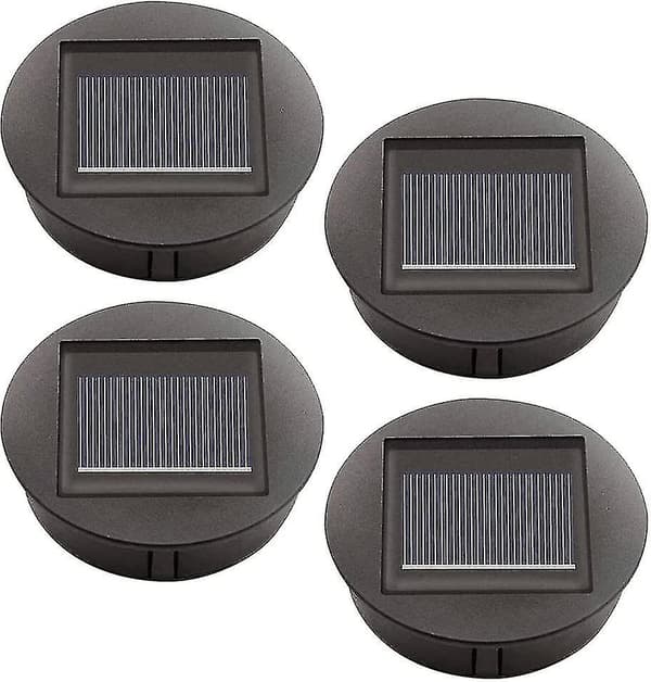 4-pak Erstatnings solcellelamper med LED-pærer, Erstatnings toplamper til solceller, LED solpanel lygtelåg til udendørs hængende have [DB]
