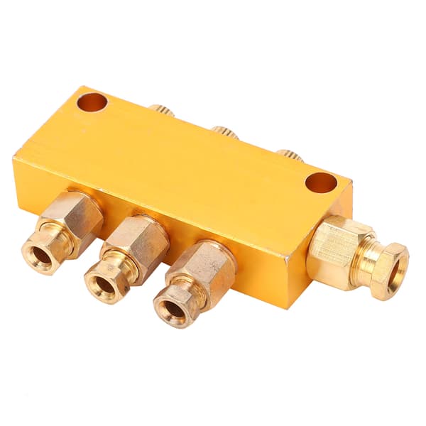 Brass Lubrication Distribution Valve 1 in 3 out