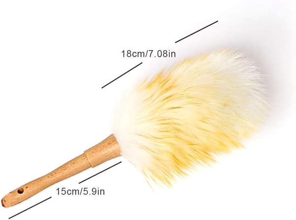 Small Duster (Coffee Color), Soft Wool Cloth, Antistatic Microphone