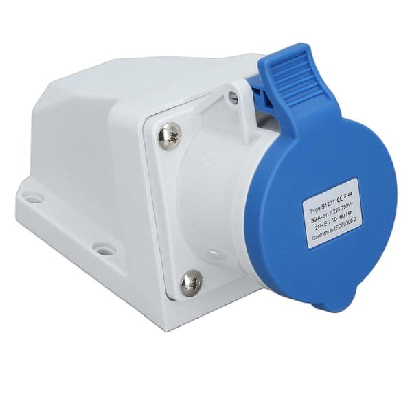 Industrial Plug, Electric 3-Pin 32A 2P+E IP44 Waterproof Dustproof 220
