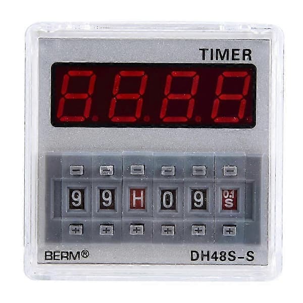 Programmerbart Tidsrelä Timer 0.1S-99H 8-Pin DH48s s (24V AC/DC)