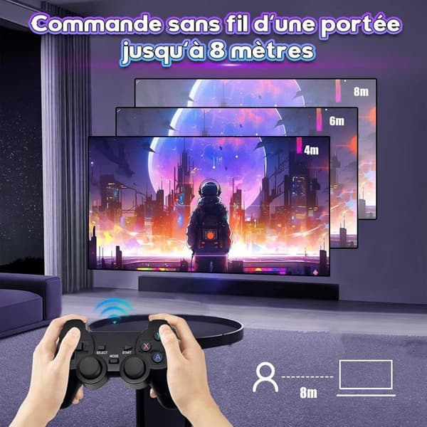 X2 Plus Retro Gaming Console - Two 2.4GHz Wireless Controllers, 128GB, Over 30,000 Classic Games, 4K HDMI Output, EmuELEC 4.3 System