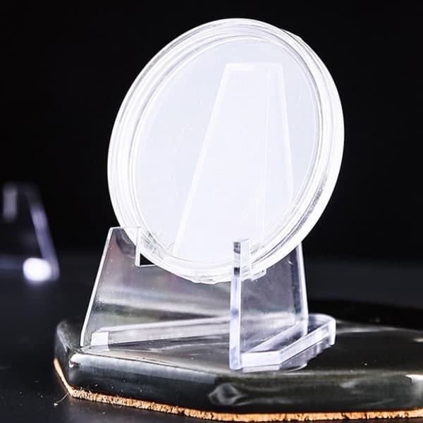 10 stk Akryl Stativ Mønt Display Staffeli Holder Lille stativ
