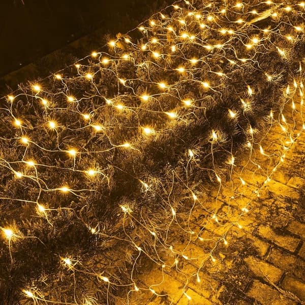 Decorative LED net lights 320 LEDs, Christmas net lighting 3x3 m, curtain string lights – for terrace and party, waterproof IP44