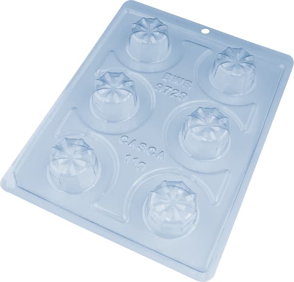 Pralinform Sjokoladeform - BWB 9729 - Spesiell 3-delt form Transparent transparent