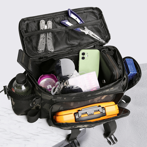 Lightweight Fishing Tackle Box with Dual Zipper and Padded Shoulder Strap [JUN]