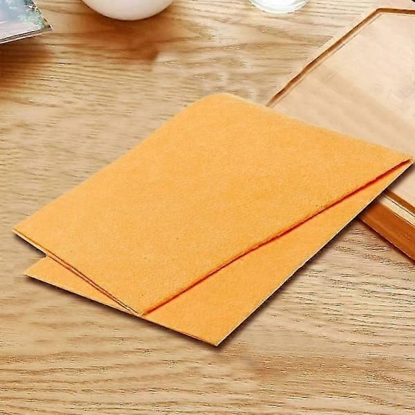8-pack Bamboo Fiber Dishcloths, Super Absorbent, Reusable, Non-Scratch Cleaning Towels for Kitchen Sink, Orange and Blue