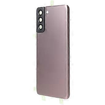 Compatible for Samsung Galaxy S21+ 5G Case Battery Cover Back Cover Replacement Parts with Camera Ring Protection (without Logo)(Gold)