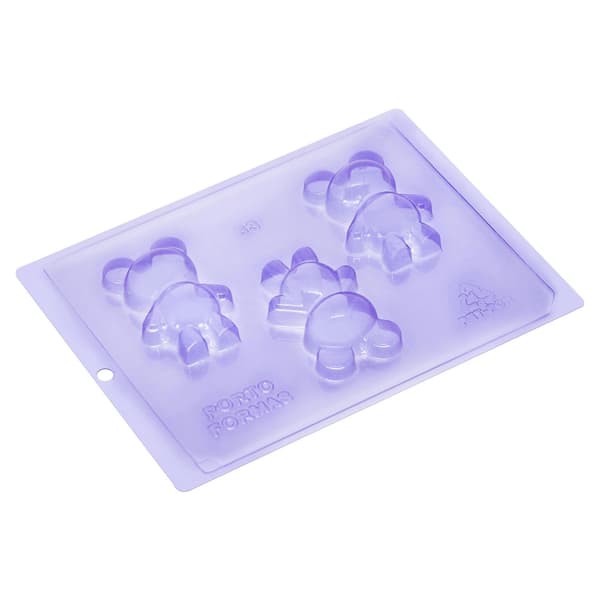 Pralineform Bamse Chokoladeform - Porto Formas 63 - Special 3-delt form Transparent transparent