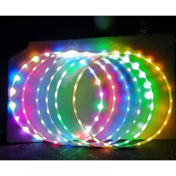 LED-opplyst treningsring for barn, justerbart treningsleketøy for utendørslek 90 cm