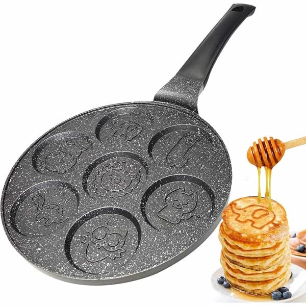 Plate pan with animal motif black