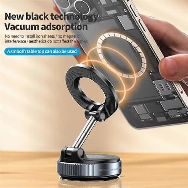K007 Dashboard Stand 360 Degree Rotation Car Suction Cup Base Magnetic Mobile Holder
