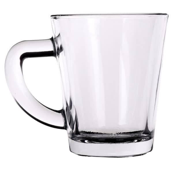 Sarja, 6 pientä lasia kahvalla espressolle, paksua lasia
