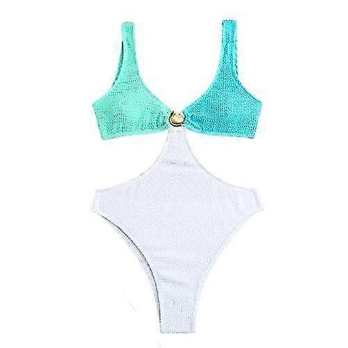 Sexy badedrakter i ett stykke for kvinner, stringtruser, badetøy Grønn S Green S