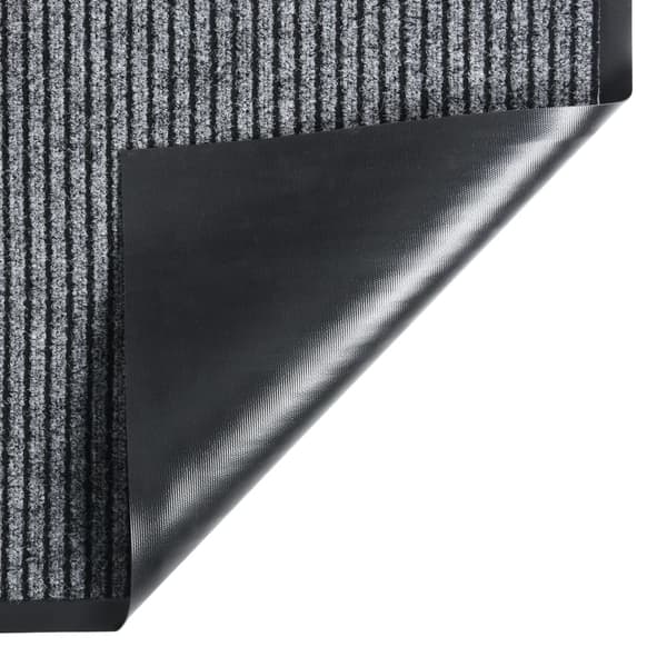 vidaXL Harmaaraidallinen ovimatto 60x80 cm grå gray