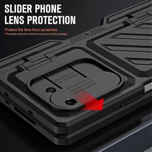 Compatible with Samsung Galaxy Z Fold 6 Case with Front Screen Protector, Strong and Sturdy Shockproof Case with Stand and S Pen Holder[LD] Silver Silver