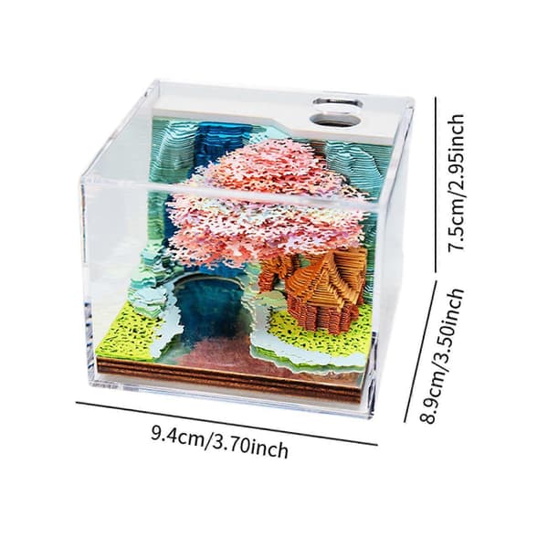 Kreativ Stereoskopisk Skrivebordsnote til Jubilæumsgaver Valentinsdagsgaver