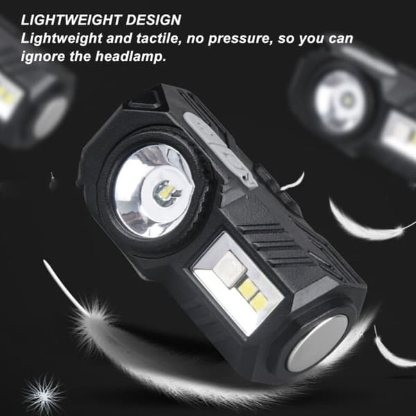 LED Headlamp with Magnetic Mount, Motion Sensor, Rechargeable, Lightweight, Compatible with Outdoor Activities