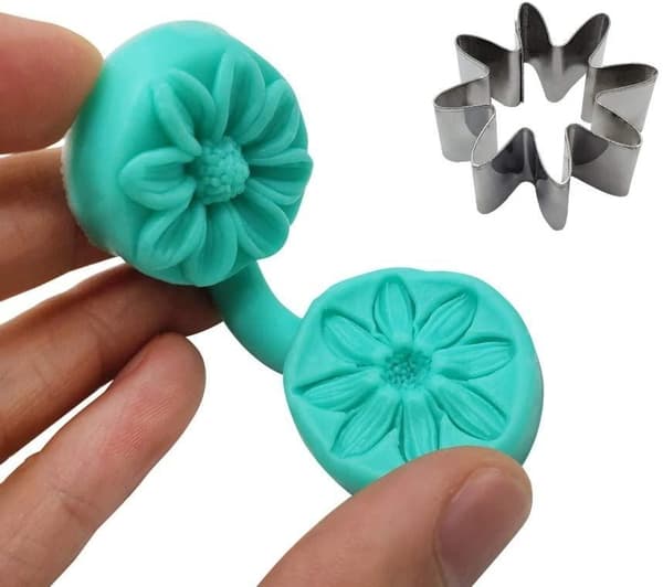3D Double Veiner with Cutter Margarita Flower, Daisy, Gerbera multifärg multicolor