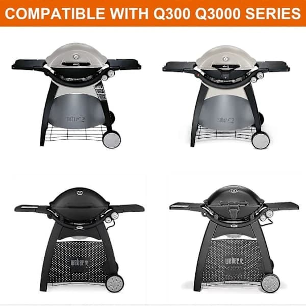 Grill Ignition Kit Replacement for Weber Q300 Q3000, Push Button Piezo Igniter, Plastic Alloy, 60092 Compatible