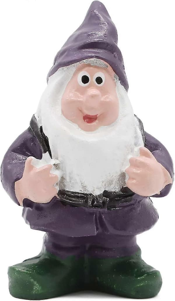4 stk. fehave tilbehør dekorationer samleobjekter figurer miniature havearbejde nisse miniature dværg dekoration fe