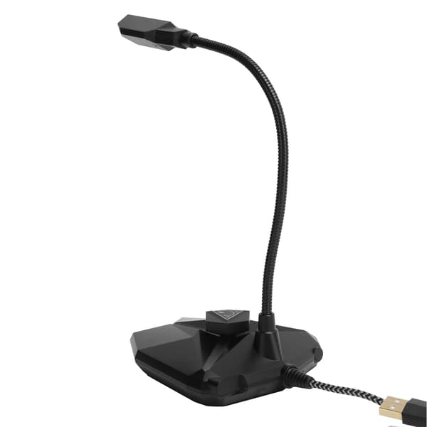 G35 Kablet Computermikrofon Kondensator med RGB-indikator Live Chat Mic til Win10/8/7/Vista Sort