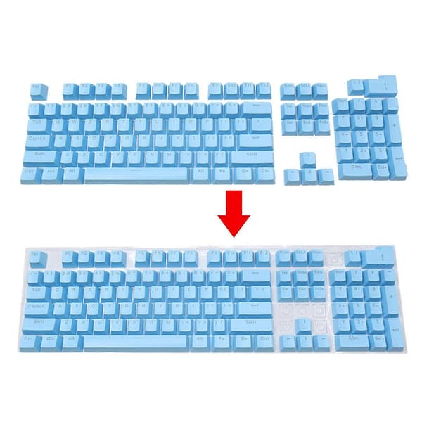 104 Doubleshot Rød-sort PBT Baggrundsbelyste Tastekapper til Cherry MX Gaming
