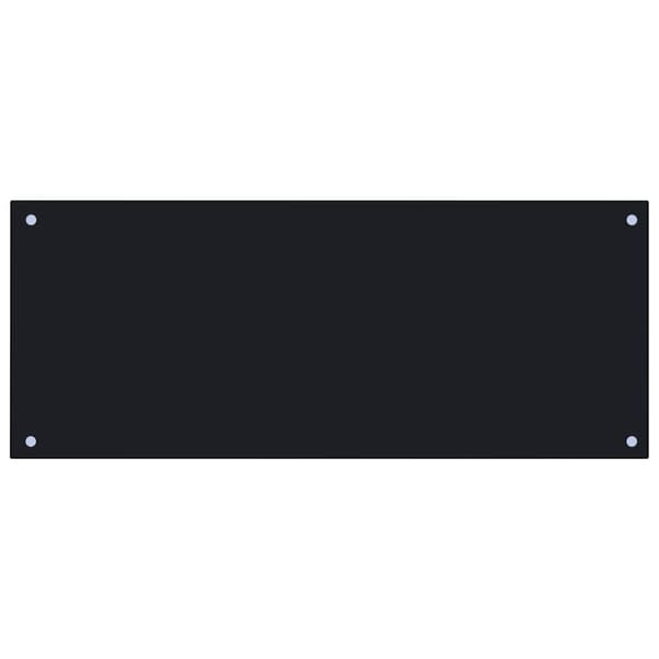 vidaXL Splashback black 100x40 cm tempered glass Svart black