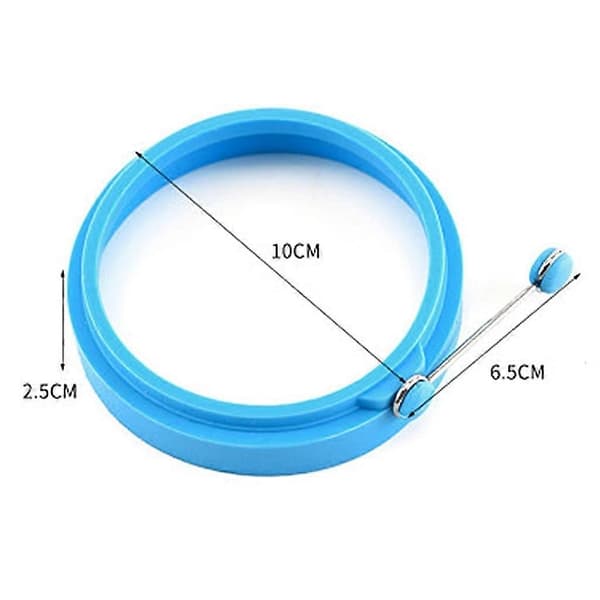 Silikone æggering, 1 stk. omeletform, 6,5x10x2,5 cm, rød køkkengadget